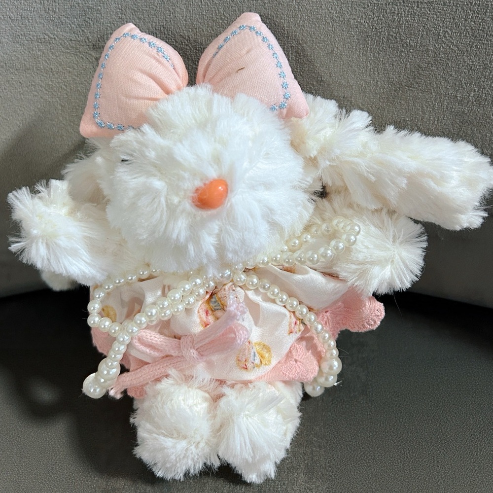 Handmade plush bunny keychains
